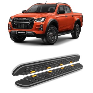 isuzu-Dmax-2019-side-steps-iron-matte-black-with-led-2pcs-ab018-with-logo-isuzu